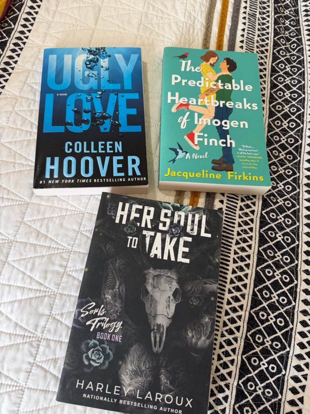 Set of 3 Paperback Novels - Blue, Teal & Black Covers